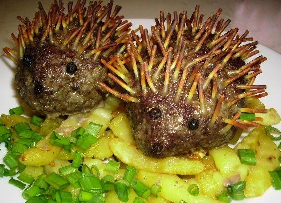 Fleisch zrazy "Dornige Igel"